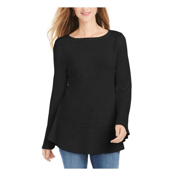 STYLE & COMPANY Sweaters - STYLE & COMPANY Womens Black Long Sleeve T-Shirt Petites Size: PP